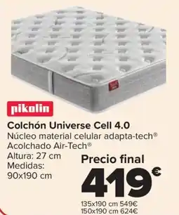 Carrefour PIKOLIN Colchón Universe Cell 4.0 oferta