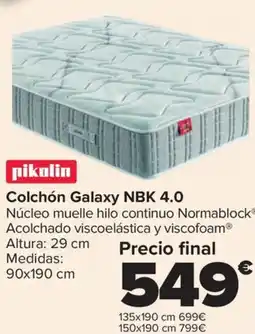 Carrefour PIKOLIN Colchón Galaxy NBK 4.0 oferta