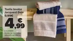 Carrefour Toalla lavabo Jacquard Gaia oferta