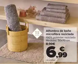 Carrefour Alfombra de baño microfibra reciclada oferta
