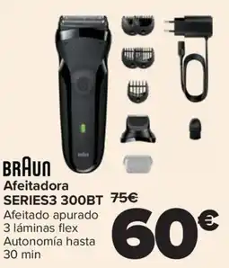 Carrefour BRAUN Afeitadora SERIES3 300BT oferta
