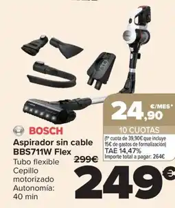 Carrefour BOSCH Aspirador sin cable BBS711W Flex oferta