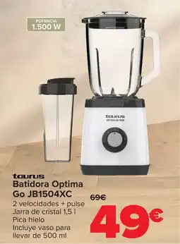 Carrefour TAURUS Batidora Optima Go JB1504XC oferta