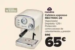 Carrefour MANDINE Cafetera espresso MEC1100C-20 oferta