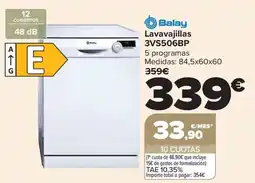 Carrefour BALAY Lavavajillas 3VS506BP oferta