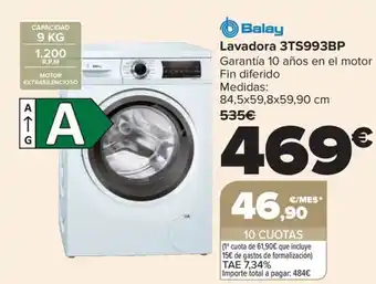 Carrefour BALAY Lavadora 3TS993BP oferta