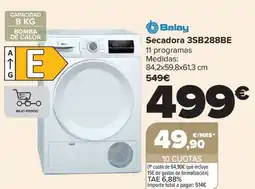 Carrefour BALAY Secadora 3SB288BE oferta
