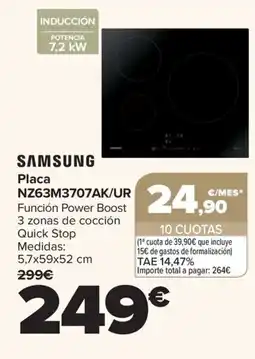 Carrefour SAMSUNG Placa NZ63M3707AK/UR oferta