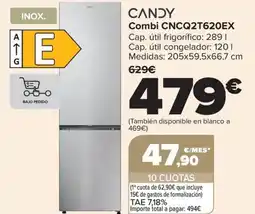 Carrefour CANDY Combi CNCQ2T620EX oferta