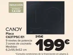 Carrefour CANDY Placa C63TPSC/E1 oferta