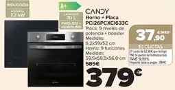 Carrefour CANDY Horno + Placa PCI26PCXCI633C oferta