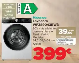 Carrefour HISENSE Lavadora WF3S9043BW3 oferta