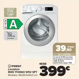 Carrefour INDESIT Lavadora BWE 111496X WSV SPT oferta