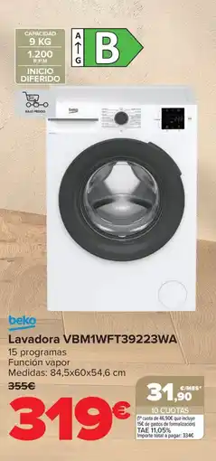 Carrefour BEKO Lavadora VBM1WFT39223WA oferta