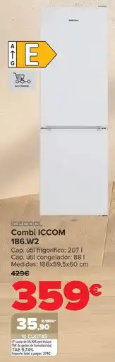 Carrefour ICECOOL Combi ICCOM 186.W2 oferta