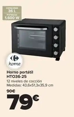 Carrefour Horno portátil HTO36-25 oferta
