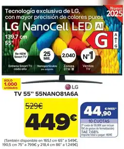 Carrefour LG TV 55" 55NANO81A6A oferta