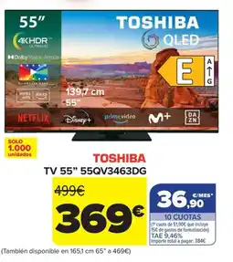 Carrefour TOSHIBA TV 55" 55QV3463DG oferta