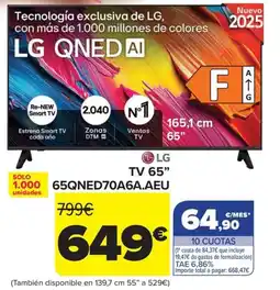 Carrefour LG TV 65" 65QNED70A6A.AEU oferta
