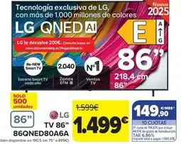 Carrefour LG TV 86" 86QNED80A6A oferta