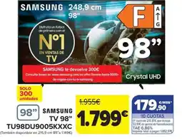 Carrefour SAMSUNG TV 98" TU98DU9005KXXC oferta