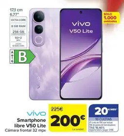 Carrefour VIVO Smartphone 200° libre V50 Lite oferta