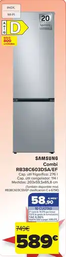 Carrefour SAMSUNG Combi RB38C603DSA/EF oferta