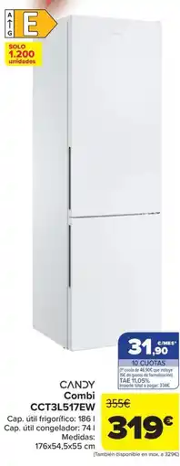 Carrefour CANDY Combi CCT3L517EW oferta
