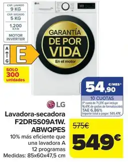 Carrefour LG Lavadora-secadora F2DR5S09A1W. ABWQPES oferta
