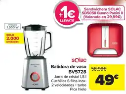 Carrefour SOLAC Batidora de vaso BV5728 oferta