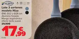 Carrefour San ignacio - lote 3 sartenes modelo niza oferta