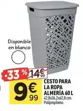 Centrakor Cesto para la ropa almeria 60 l oferta