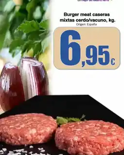 Super Alcoop Burger meat caseras mixtas cerdo/ vacuno oferta