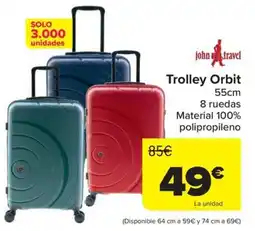 Carrefour JOHN TRAVEL Trolley Orbit 55cm oferta