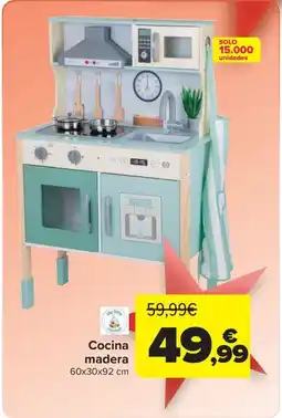 Carrefour Cocina madera 60x30x92 cm oferta