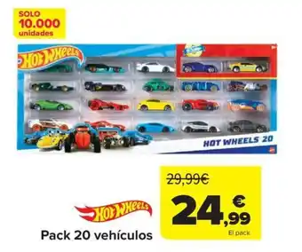 Carrefour HOT WHEELS Pack 20 vehículos oferta