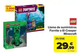 Carrefour LEGO Llama de suministros Fornite o El Creeper Minecraft oferta