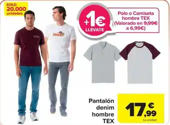 Carrefour TEX Pantalón denim hombre oferta