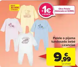 Carrefour Pelele o pijama tundosado bebé Licencias oferta