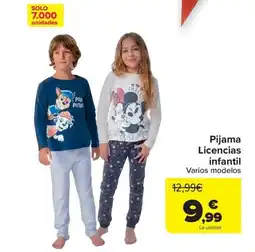 Carrefour Pijama Licencias infantil oferta