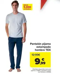 Carrefour TEX Pantalón pijama estampado hombre oferta