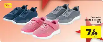 Carrefour TEX Deportivo adulto o infantil oferta