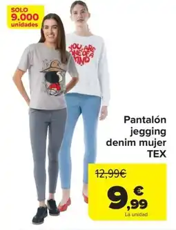 Carrefour TEX Pantalón jegging denim mujer oferta