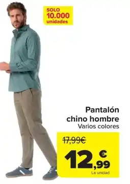 Carrefour Pantalón chino hombre oferta