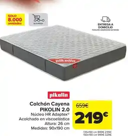 Carrefour PIKOLIN 2.0 Colchón Cayena oferta