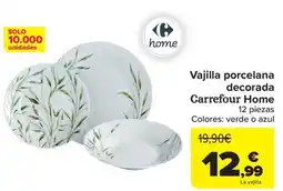 Carrefour Vajilla porcelana decorada Carrefour Home oferta