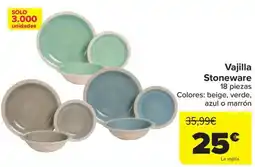 Carrefour Vajilla Stoneware oferta