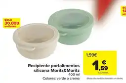 Carrefour Recipiente portalimentos silicona Moritz&Moritz oferta
