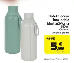 Carrefour Botella acero inoxidable Moritz&Moritz oferta