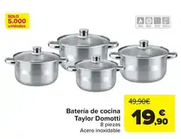 Carrefour Batería de cocina Taylor Domotti oferta